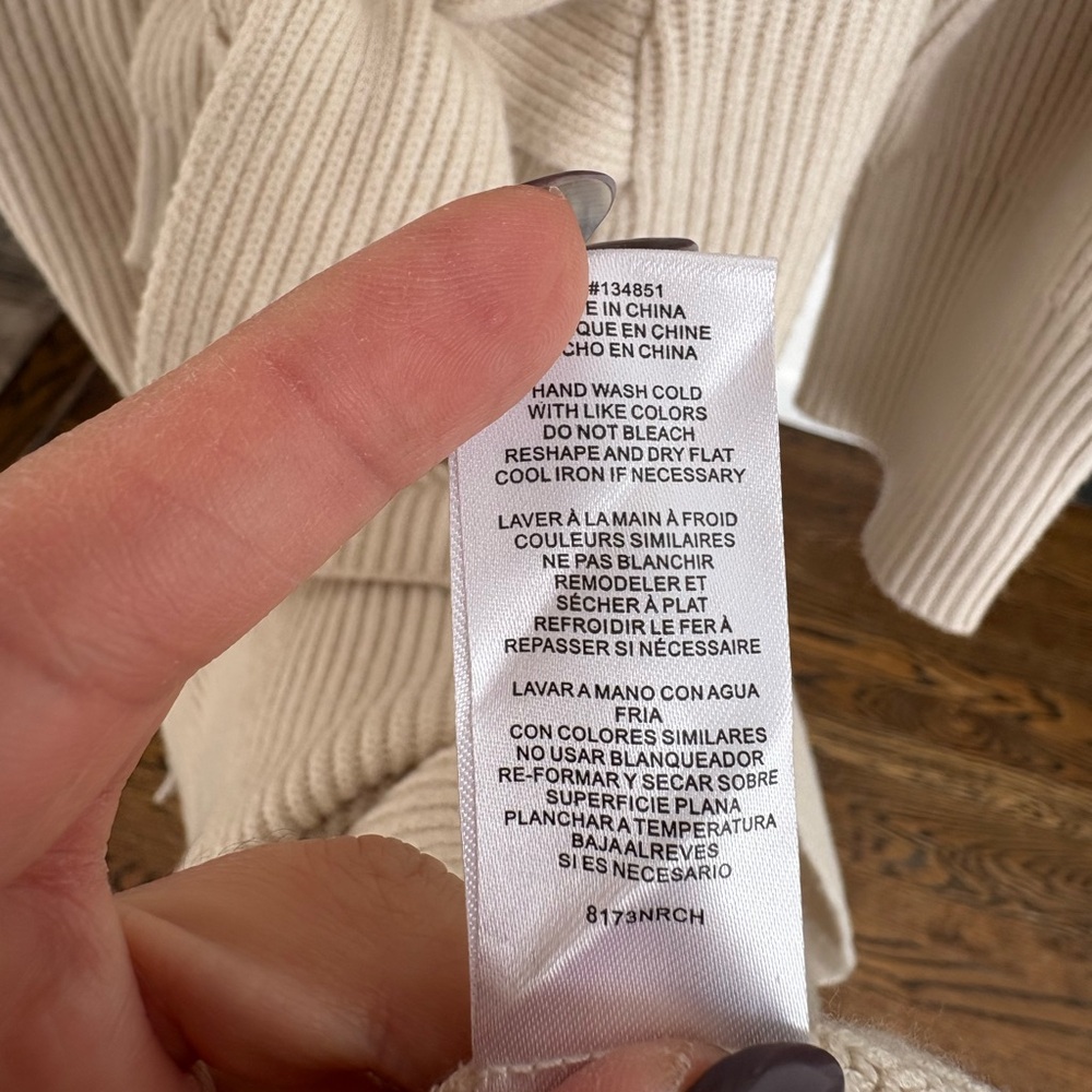WAYF Sweater Cream Dress Size Large - Picture 6 of 8